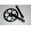 BIKE&CO Kurbelgarnitur 46 Zähne Stahl Schwarz