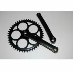 BIKE&CO Kurbelgarnitur 46 Zähne Stahl Schwarz