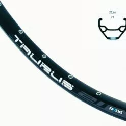 BIKE&CO RYDE Hinterrad 27,5 Zoll Rigida Taurus Disc Schwarz Shimano RM33 Disc Schwarz