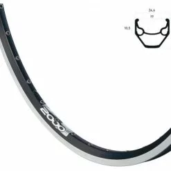 BIKE&CO RYDE Hinterrad 28 Zoll Rigida ZAC 2000 Disc 8/9/10-fach Schwarz Shimano Deore M615 Schwarz