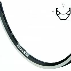 BIKE&CO RYDE Vorderrad 28 Zoll Rigida ZAC 2000 Schwarz Shimano HBT3000AS Silber